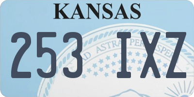 KS license plate 253IXZ