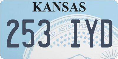 KS license plate 253IYD