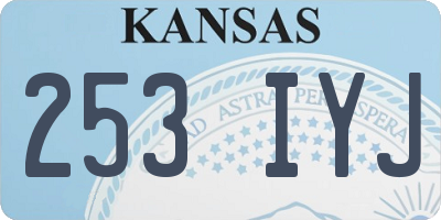 KS license plate 253IYJ