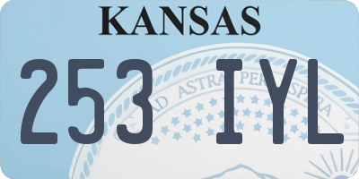 KS license plate 253IYL