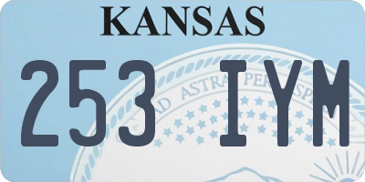 KS license plate 253IYM