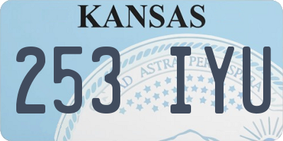 KS license plate 253IYU