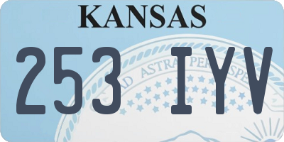 KS license plate 253IYV