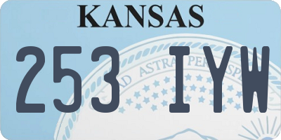 KS license plate 253IYW