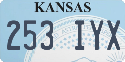 KS license plate 253IYX