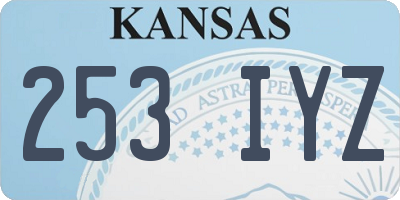 KS license plate 253IYZ