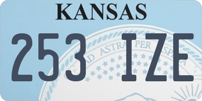 KS license plate 253IZE