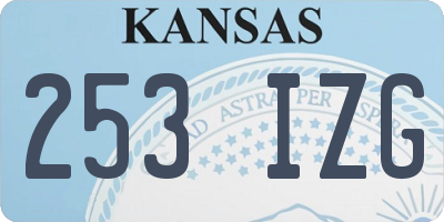 KS license plate 253IZG