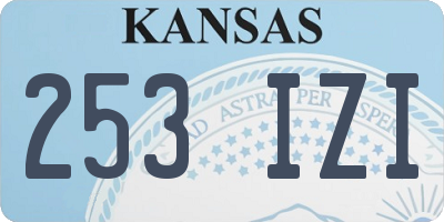 KS license plate 253IZI