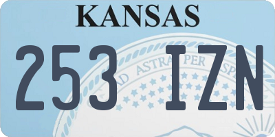 KS license plate 253IZN
