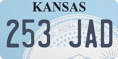 KS license plate 253JAD