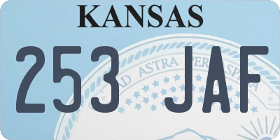 KS license plate 253JAF