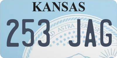 KS license plate 253JAG
