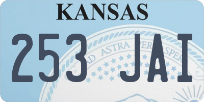 KS license plate 253JAI
