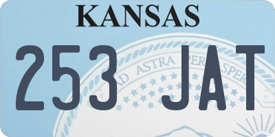 KS license plate 253JAT
