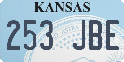 KS license plate 253JBE