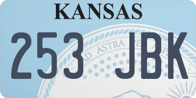 KS license plate 253JBK