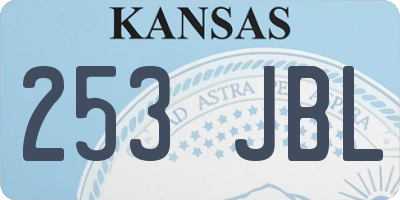 KS license plate 253JBL