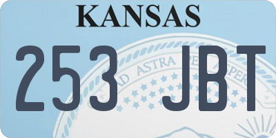 KS license plate 253JBT