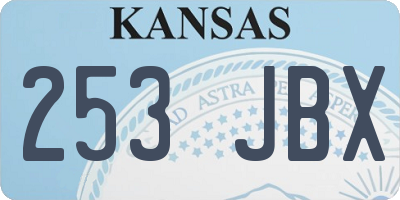 KS license plate 253JBX
