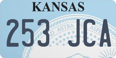 KS license plate 253JCA