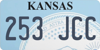 KS license plate 253JCC