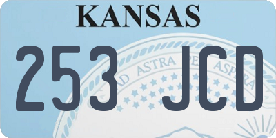 KS license plate 253JCD