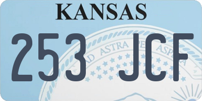 KS license plate 253JCF
