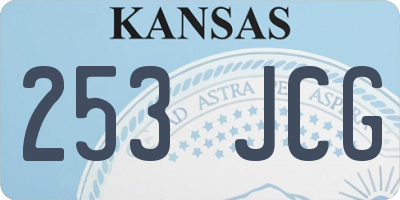 KS license plate 253JCG