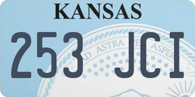KS license plate 253JCI