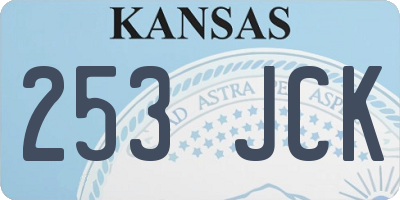 KS license plate 253JCK
