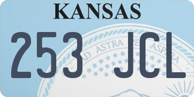 KS license plate 253JCL