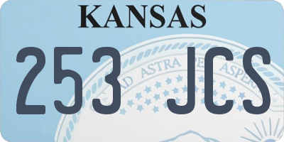 KS license plate 253JCS