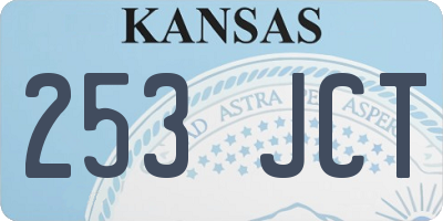 KS license plate 253JCT