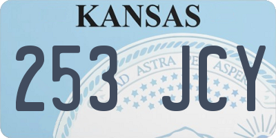 KS license plate 253JCY
