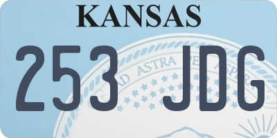 KS license plate 253JDG