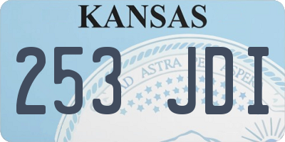 KS license plate 253JDI