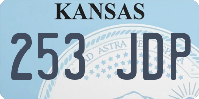 KS license plate 253JDP