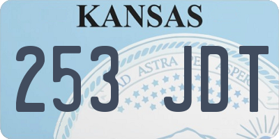 KS license plate 253JDT
