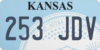 KS license plate 253JDV