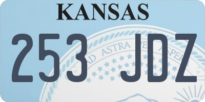 KS license plate 253JDZ