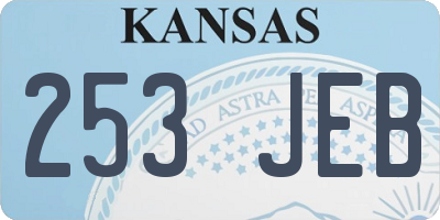 KS license plate 253JEB