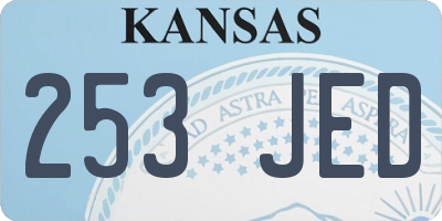 KS license plate 253JED