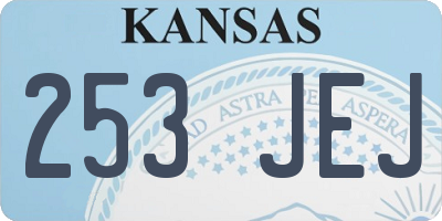 KS license plate 253JEJ