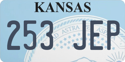 KS license plate 253JEP