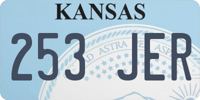 KS license plate 253JER