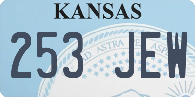 KS license plate 253JEW