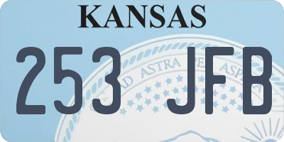 KS license plate 253JFB