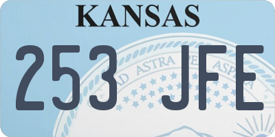 KS license plate 253JFE