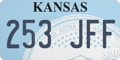 KS license plate 253JFF